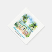 Hochzeit am Beach Watercolor Serviette (Ecke)