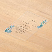 Hochzeit am blauen Meer Acryleinladungen (Ablage )