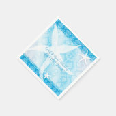 Hochzeit am blauen Meer Serviette (Ecke)