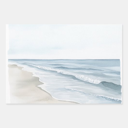 Hochzeit am Blue Beach Geschenkpapier Set (Vorderseite)