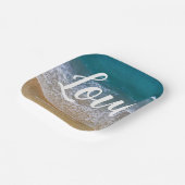 Hochzeit am Blue Sea Beach Pappteller (Gewinkelt)