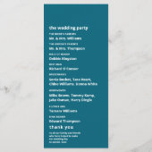 Hochzeit am Blue Sea Beach Programm (Rückseite)