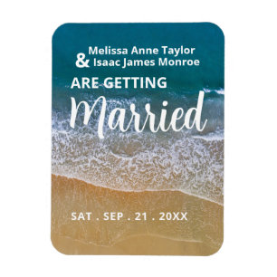 Hochzeit am Blue Sea Beach Save the Date Magnet