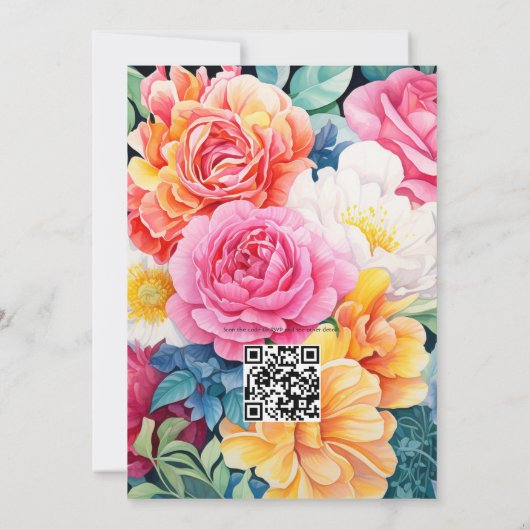 Hochzeit am hellen Array Einladung (Rückseite)