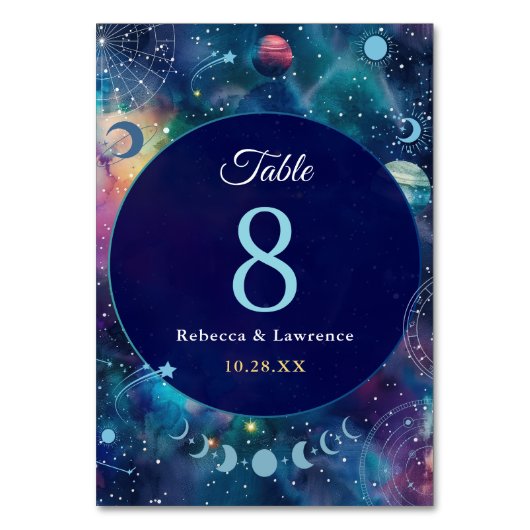 Hochzeit am Himmelbett Tischnummer (Vorderseite)