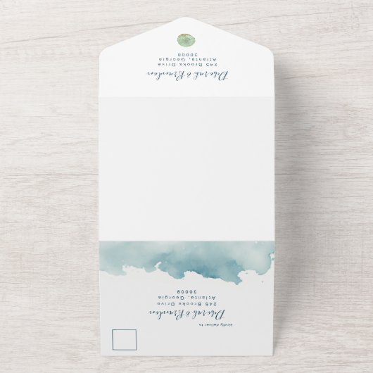 Hochzeit am Küstenstrand All In One Einladung (Außenbereich)