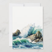 Hochzeit am Küstenstrand Einladung (Rückseite)