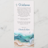 Hochzeit am Küstenstrand Programm (Vorderseite)