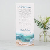 Hochzeit am Küstenstrand Programm (Stehend Vorderseite)