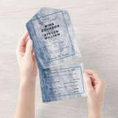 Hochzeit am Meer All In One Einladung (Abreißen)