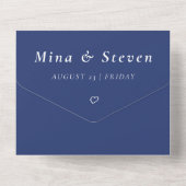 Hochzeit am Meer All In One Einladung (Rückseite)