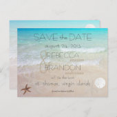 Hochzeit am Meer Eheankündigung Postkarte (Vorne/Hinten)