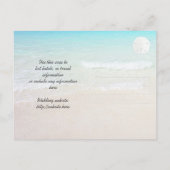 Hochzeit am Meer Eheankündigung Postkarte (Rückseite)