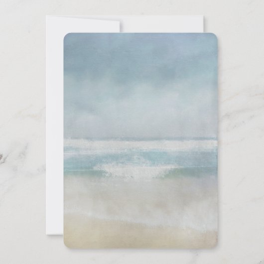 Hochzeit am Meer Einladung (Rückseite)