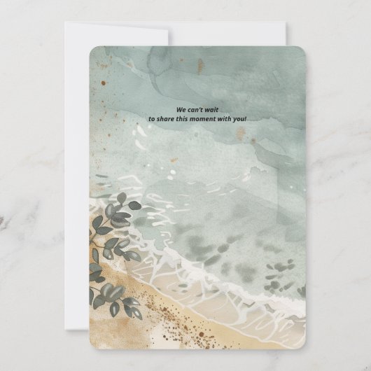 Hochzeit am Meer Einladung (Rückseite)