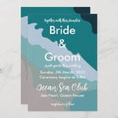 Hochzeit am Meer Einladung (Vorne/Hinten)