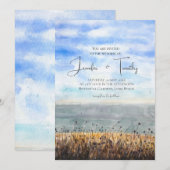 Hochzeit am Meer Einladung (Vorne/Hinten)