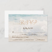 Hochzeit am Meer/Hochzeit am Meer RSVP Karte (Vorne/Hinten)