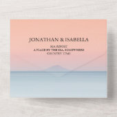 Hochzeit am Meer unter dem Himmel All In One Einladung (Rückseite)