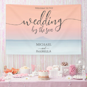 Hochzeit am Meer unter dem Himmel Banner