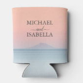 Hochzeit am Meer unter dem Himmel Dosenkühler (Rückseite)