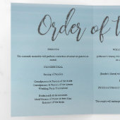 Hochzeit am Meer unter dem Himmel Dreifach-gefaltete Programmkarte (Innen Erste Seite)