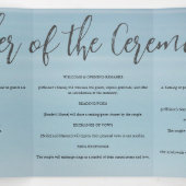 Hochzeit am Meer unter dem Himmel Dreifach-gefaltete Programmkarte (Innenseite Mitte)