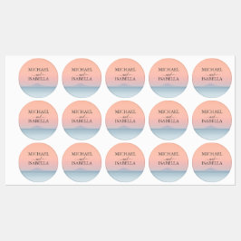 Hochzeit am Meer unter dem Himmel Etiketten