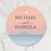 Hochzeit am Meer unter dem Himmel Geschenkanhänger (Vorderseite)