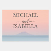 Hochzeit am Meer unter dem Himmel Geschenkpapier Set (Vorderseite)