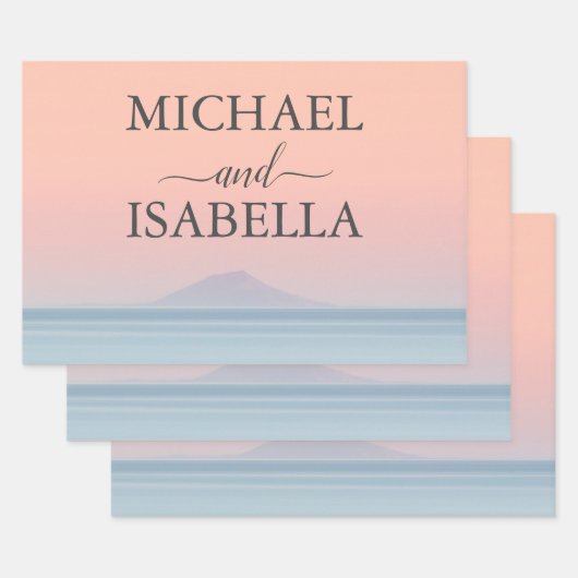 Hochzeit am Meer unter dem Himmel Geschenkpapier Set (Set)