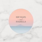 Hochzeit am Meer unter dem Himmel Konfetti (Klein Vorderseite)