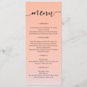 Hochzeit am Meer unter dem Himmel Menükarte (Vorderseite)