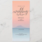 Hochzeit am Meer unter dem Himmel Menükarte (Rückseite)