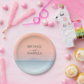 Hochzeit am Meer unter dem Himmel Pappteller (Party)