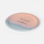 Hochzeit am Meer unter dem Himmel Pappteller (Schrägansicht)