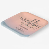 Hochzeit am Meer unter dem Himmel Pappteller (Gewinkelt)