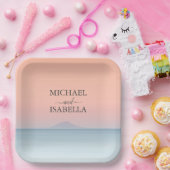 Hochzeit am Meer unter dem Himmel Pappteller (Party)