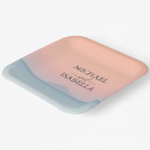 Hochzeit am Meer unter dem Himmel Pappteller (Gewinkelt)