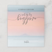 Hochzeit am Meer unter dem Himmel Platzkarte (Außenseite Aufgefaltet)