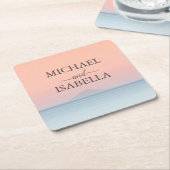 Hochzeit am Meer unter dem Himmel Rechteckiger Pappuntersetzer (angewinkelt)