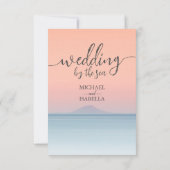 Hochzeit am Meer unter dem Himmel RSVP Karte (Rückseite)