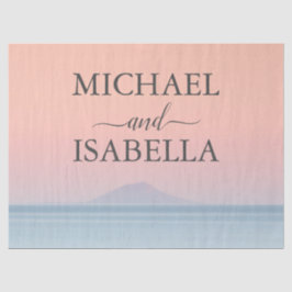 Hochzeit am Meer unter dem Himmel Seidenpapier