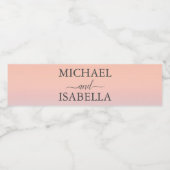 Hochzeit am Meer unter dem Himmel Wasserflaschenetikett (Einzelnes Label)