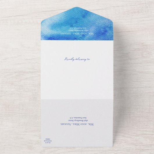 Hochzeit am Mittelmeer All In One Einladung (Außenbereich)