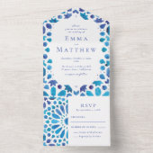 Hochzeit am Mittelmeer All In One Einladung (Innen Boden)