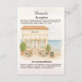 Hochzeit am Mittelmeer, Aquarellplatz Begleitkarte (Vorderseite)