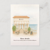 Hochzeit am Mittelmeer, Aquarellplatz Begleitkarte (Rückseite)