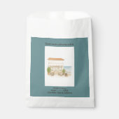 Hochzeit am Mittelmeer, Aquarellplatz Geschenktütchen (Vorderseite)