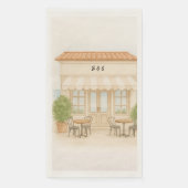 Hochzeit am Mittelmeer, Aquarellplatz Serviette (Vorderseite)